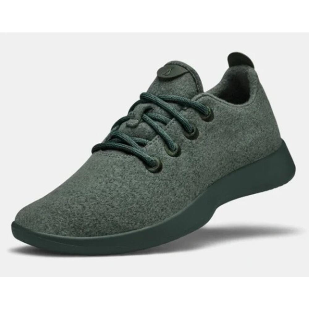 ALLBIRDS dark green wool runners WOMEN'S size 7 sustainable washable